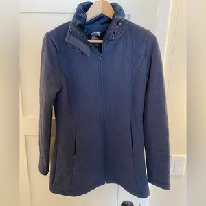 The North Face navy cozy sweatshirt/jacket in women’s size medium.